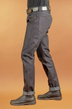 Momotaro 18oz Tight Tapered Denim Indigogrey><noscript><img width=