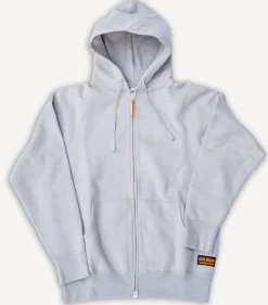 Iron Heart 14oz Ultra Heavyweight Loopwheel Cotton Zip Up Hoodie Grey> Pullover