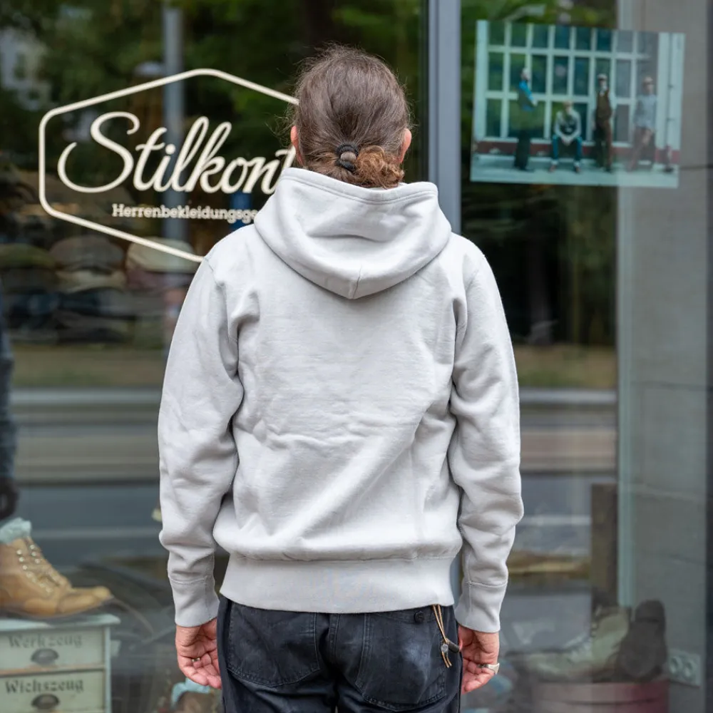 Iron Heart 14oz Ultra Heavyweight Loopwheel Cotton Zip Up Hoodie Grey> Pullover