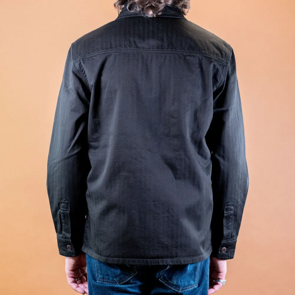 The Quartermaster P41 Utility Jacket Herringbone Black> Jacken