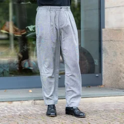 Universal Works Pleated Track Pant Leon Tweed Grey> Hosen