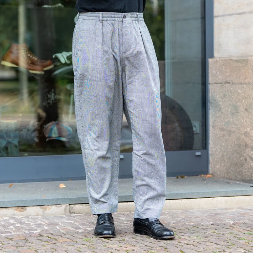 Universal Works Pleated Track Pant Leon Tweed Grey> Hosen