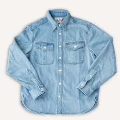 Freenote Cloth Rancho Shirt Bleach Indigo Cord> Hemden