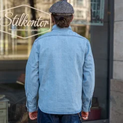 Freenote Cloth Rancho Shirt Bleach Indigo Cord><noscript><img width=