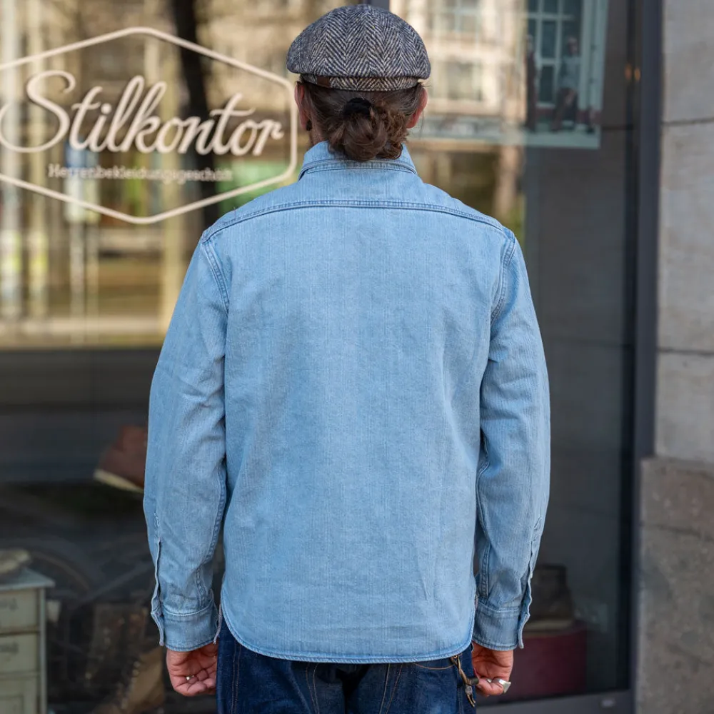 Freenote Cloth Rancho Shirt Bleach Indigo Cord> Hemden