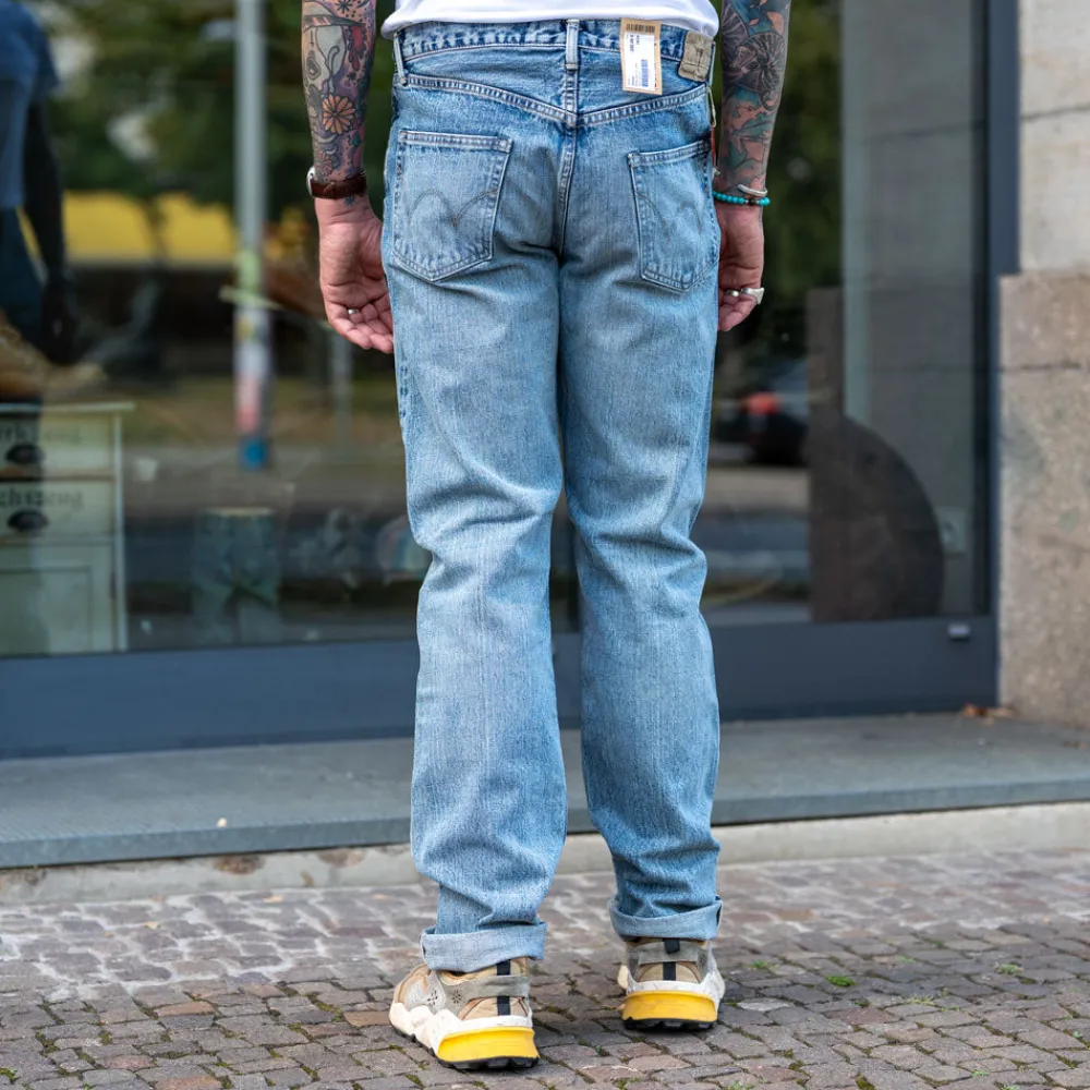 Edwin Regular Straight Kurabo Red Selvedge 14oz Blue Light Used> Hosen