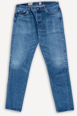 Edwin Regular Tapered Kurabo Red Selvedge 14oz Blue Mid Dark Used> Hosen