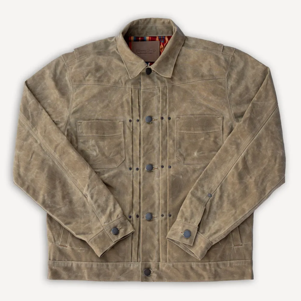 Freenote Cloth Riders Jacket Waxed Canvas Tobacco Brown RJ-1> Jacken