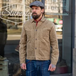 Freenote Cloth Riders Jacket Waxed Canvas Tobacco Brown RJ-1> Jacken