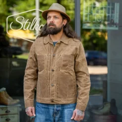 Freenote Cloth Riders Jacket Waxed Canvas Rust RJ-1> Jacken