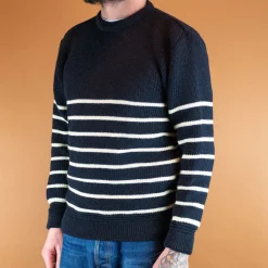 Heimat Qualitätsprodukte Rugby Crew Neck Ink/Seashell> Pullover