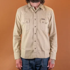 Indigofera Ryman Carson Denim 7,6oz Beige> Hemden