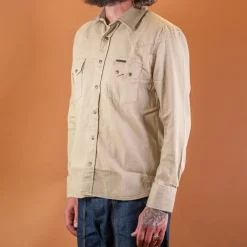 Indigofera Ryman Carson Denim 7,6oz Beige> Hemden