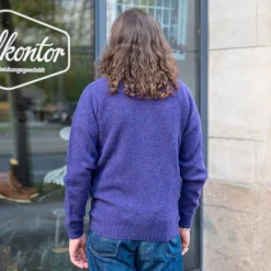 Harley of Scotland Saddle Shoulder V Cardigan Royal Violett><noscript><img width=