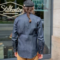 Blaumann Schmales Jeanshemd dunkelblau 8oz.><noscript><img width=