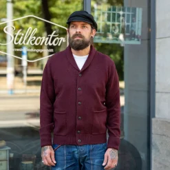 GRP Shawl Collar Cardigan Bordeaux> Jacken
