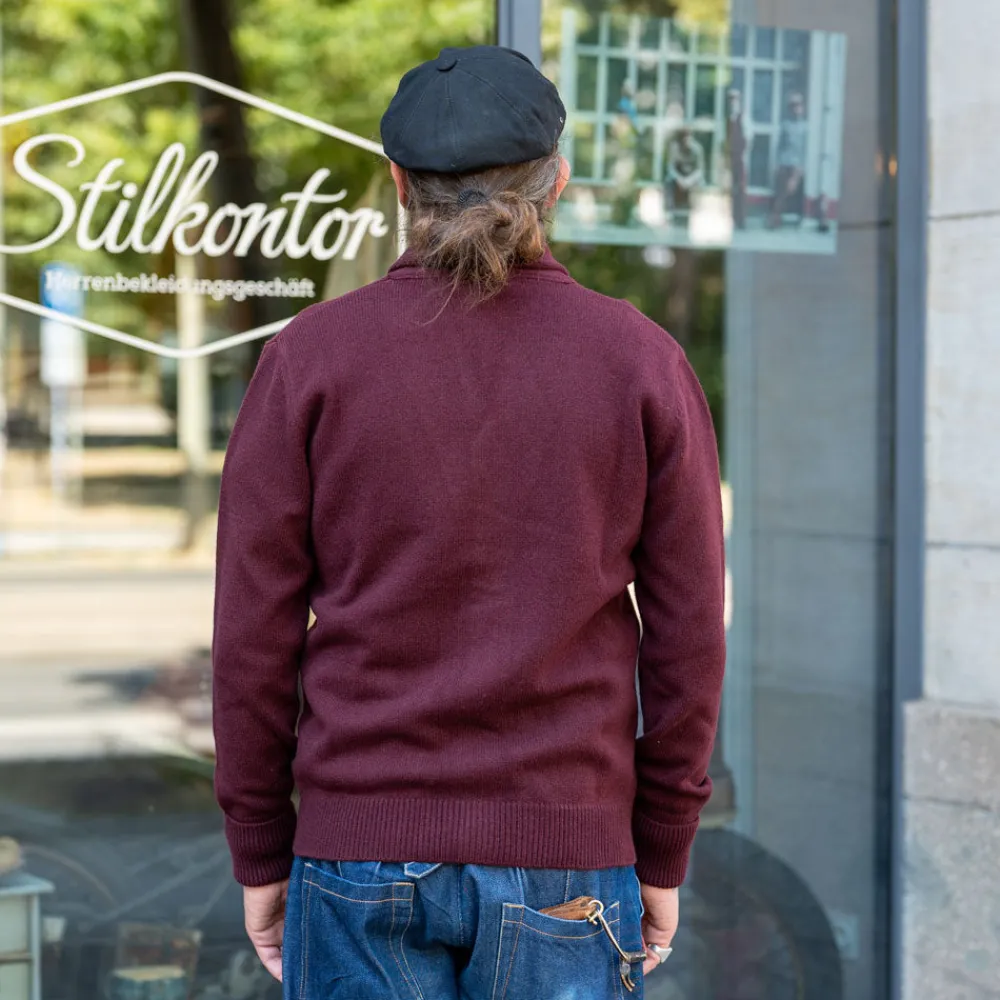 GRP Shawl Collar Cardigan Bordeaux> Jacken