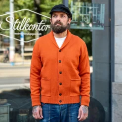 GRP Shawl Collar Cardigan Orange> Jacken