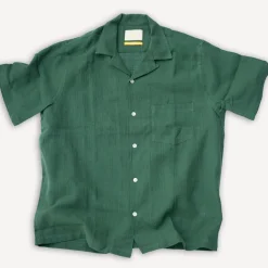 Portuguese Flannel Shirt Shortsleeve Grain Green> Hemden