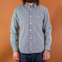 Captain Santors Shirt Stripes White/Blue> Hemden