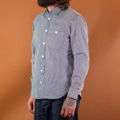 Captain Santors Shirt Stripes White/Blue> Hemden