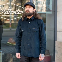 Indigofera Sideras Shirt Corduroy Navy> Hemden