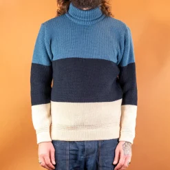 Heimat Qualitätsprodukte Signal Rollkragen Pullover Seashell/Ink/Trail Blue> Pullover