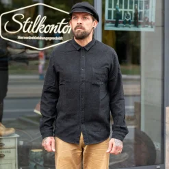 About Companions Simon Shirt Eco Flannel Black> Hemden
