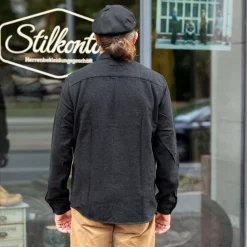 About Companions Simon Shirt Eco Flannel Black><noscript><img width=