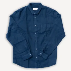About Companions Simon Shirt Eco Flannel Deep Sea> Hemden
