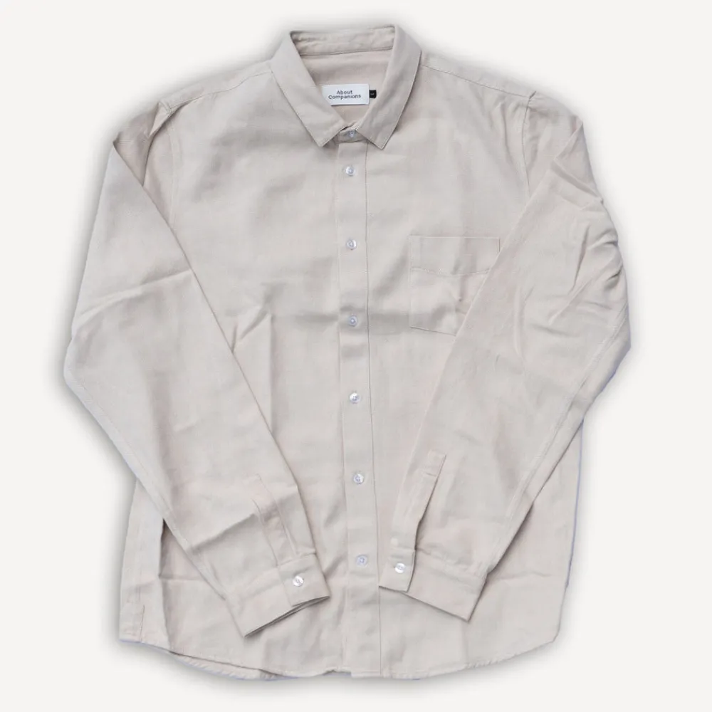 About Companions Simon Shirt Eco Flannel Light Sand> Hemden