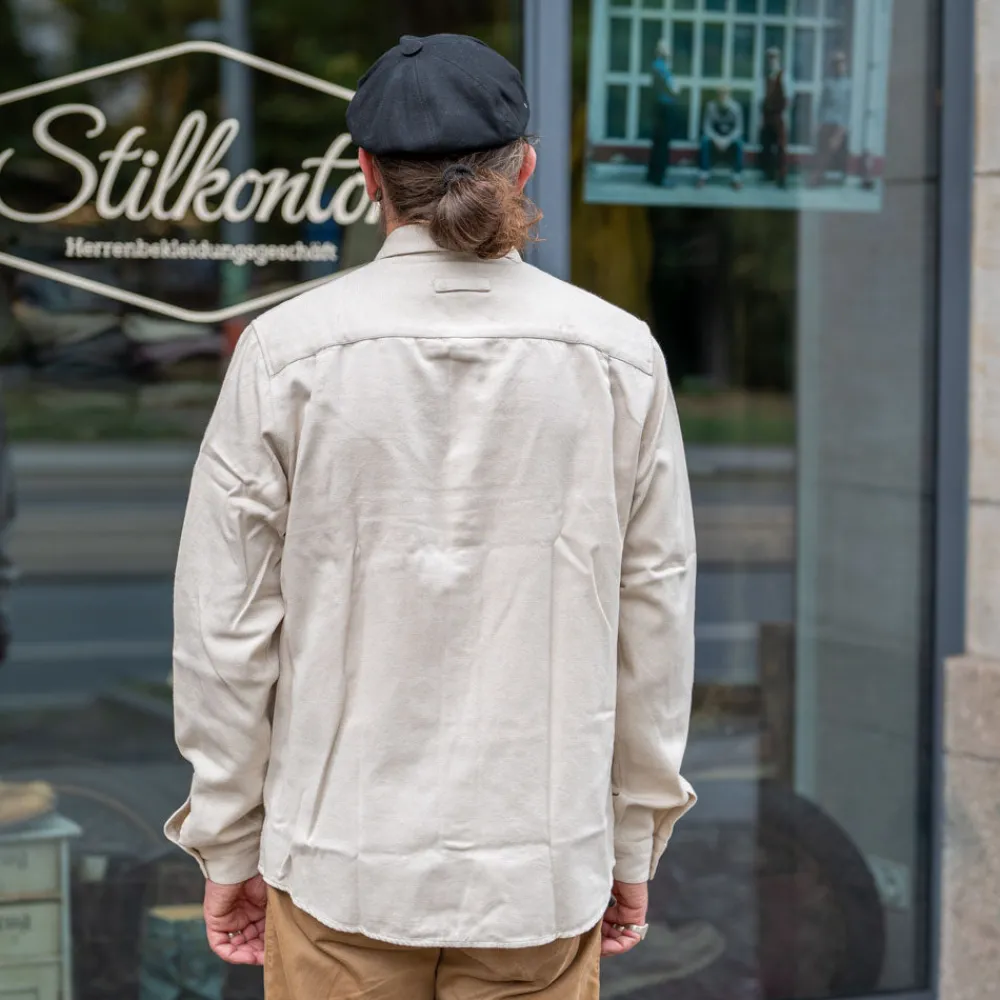 About Companions Simon Shirt Eco Flannel Light Sand> Hemden