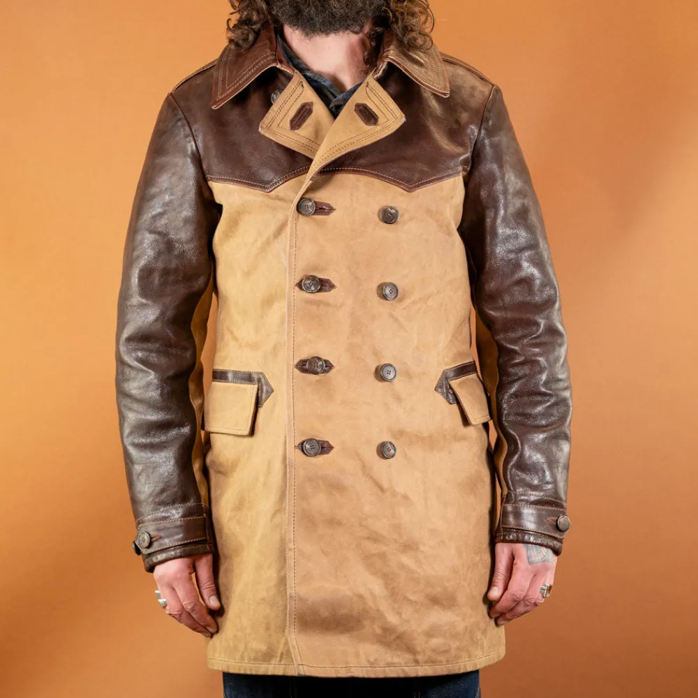 Thedi Leathers Swedish Military Coat Brown> Jacken