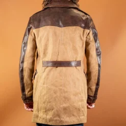 Thedi Leathers Swedish Military Coat Brown><noscript><img width=