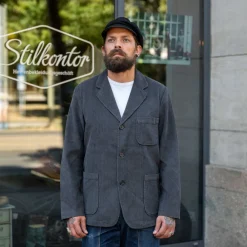Universal Works Three Button Jacket Cord Charcoal> Jacken