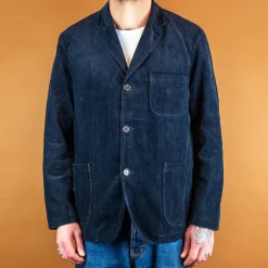 Universal Works Three Button Jacket Cord Navy> Jacken