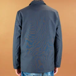 Universal Works Three Button Jacket Tropical Suiting Navy><noscript><img width=