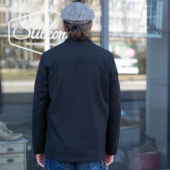 Universal Works Three Button Jacket Valencia Cotton Black><noscript><img width=