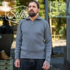 Seldom Troyer Merinowolle Anthrazit> Pullover