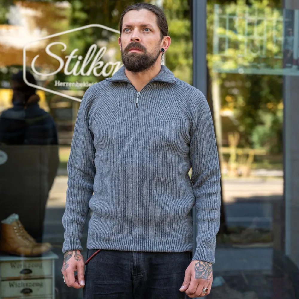 Seldom Troyer Merinowolle Anthrazit> Pullover