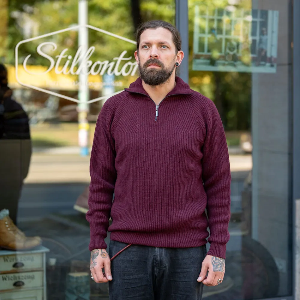 Seldom Troyer Merinowolle Bordeaux> Pullover