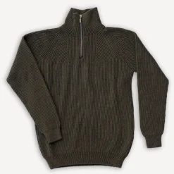 Seldom Troyer Merinowolle Olive> Pullover