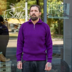 Seldom Troyer Merinowolle Purple> Pullover
