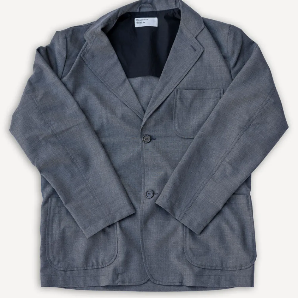 Universal Works Two Button Jacket Tropical Suiting Grey> Jacken