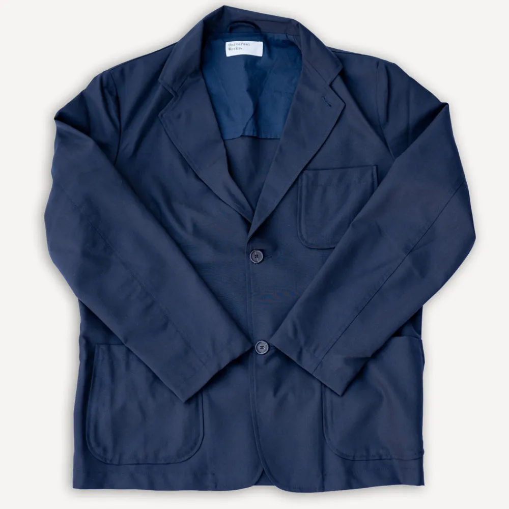 Universal Works Two Button Jacket Tropical Suiting Navy> Jacken
