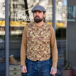 Captain Santors Vest Ripstop/Herringbone Camo> Westen