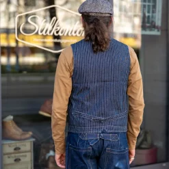 Captain Santors Vest Wabash Denim Indigo Blue><noscript><img width=