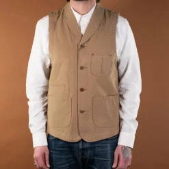 Momotaro Vintage Oxford Shawl Collar Vest> Westen