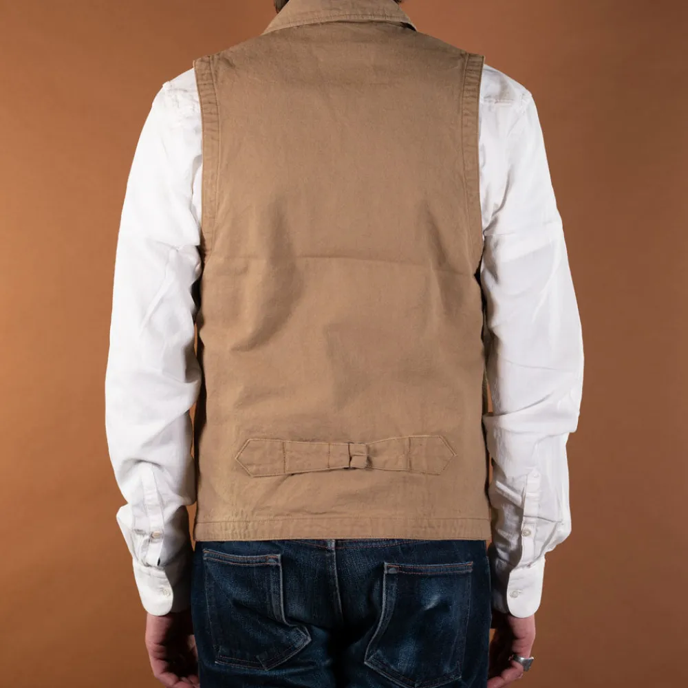 Momotaro Vintage Oxford Shawl Collar Vest> Westen