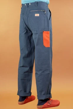 Nigel Cabourn Welders Pant Duck Canvas Navy><noscript><img width=